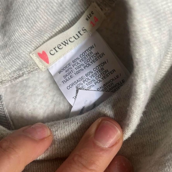 JCREW crewcuts sweatshirt tulle dress NWOT - Picture 2 of 2